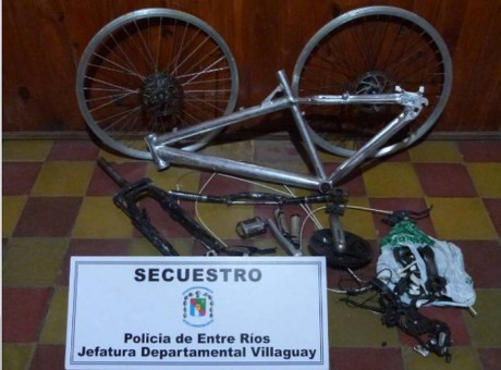 La bicicleta robada que fue recuperada por la polica