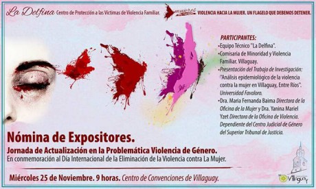 25 de noviembre da Internacional de la eliminacin de la violencia hacia la mujer