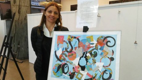 La Docente del Jardn Maternal Roco Mara Soledad Birocco, represent al departamento Villaguay en una muestra de arte en el Consejo General de Educacin