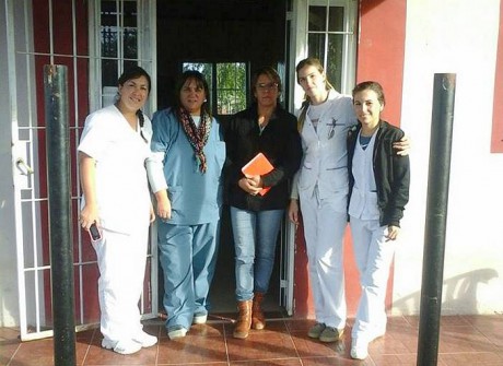 CAPS Barrio El Chaco<br>Comenzaron las prcticas alumnas de la carrera de podologa