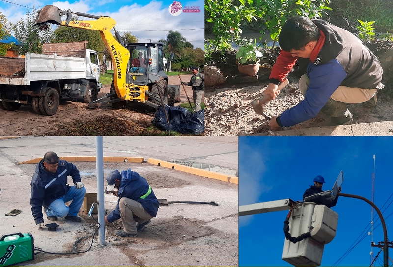 Avanzan los trabajos en distintos puntos de la ciudad