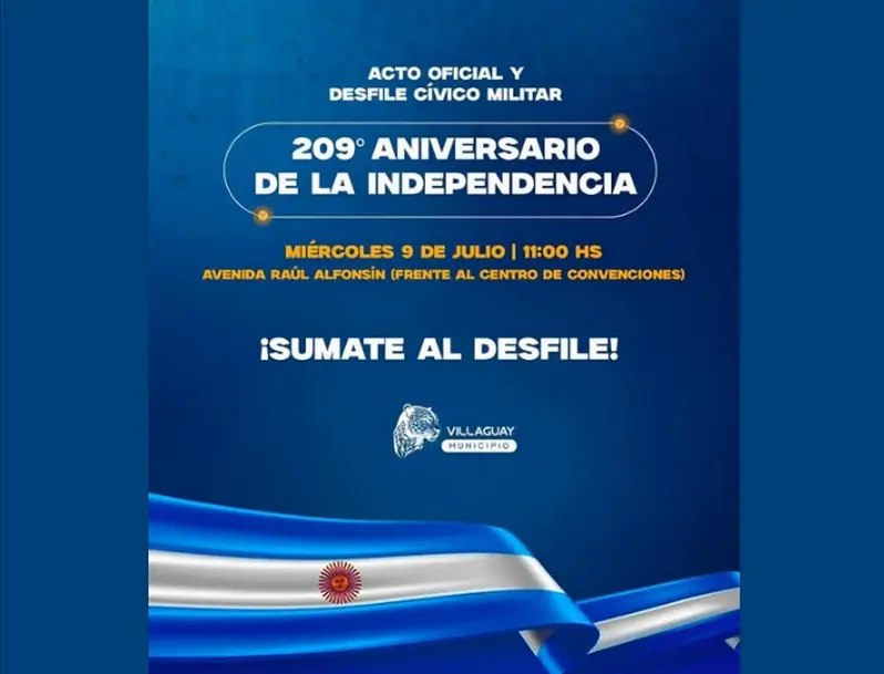 Cambio de horario del acto del 9 de julio