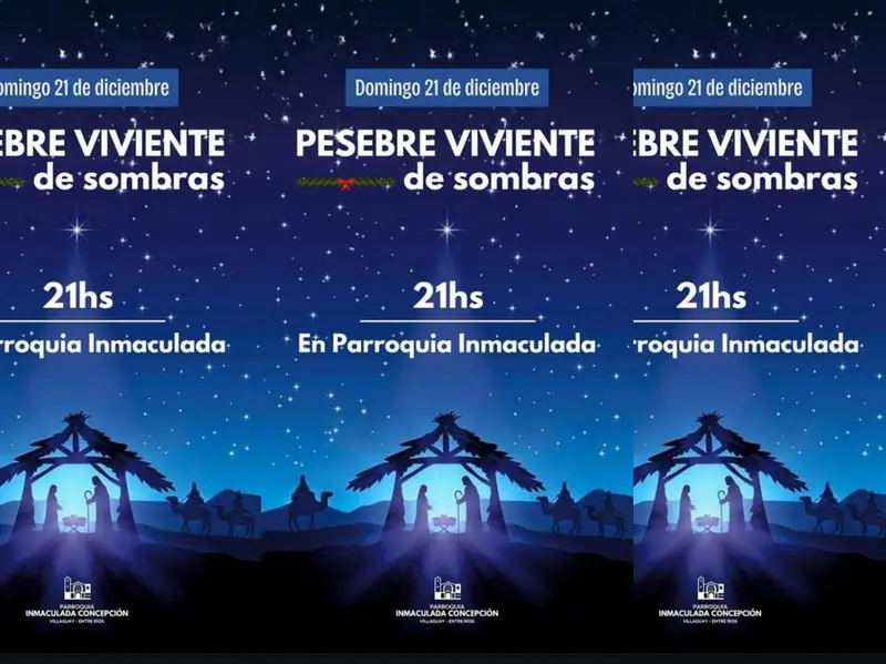 Pesebre viviente de sombras en Parroquia Inmaculada Concepci�n