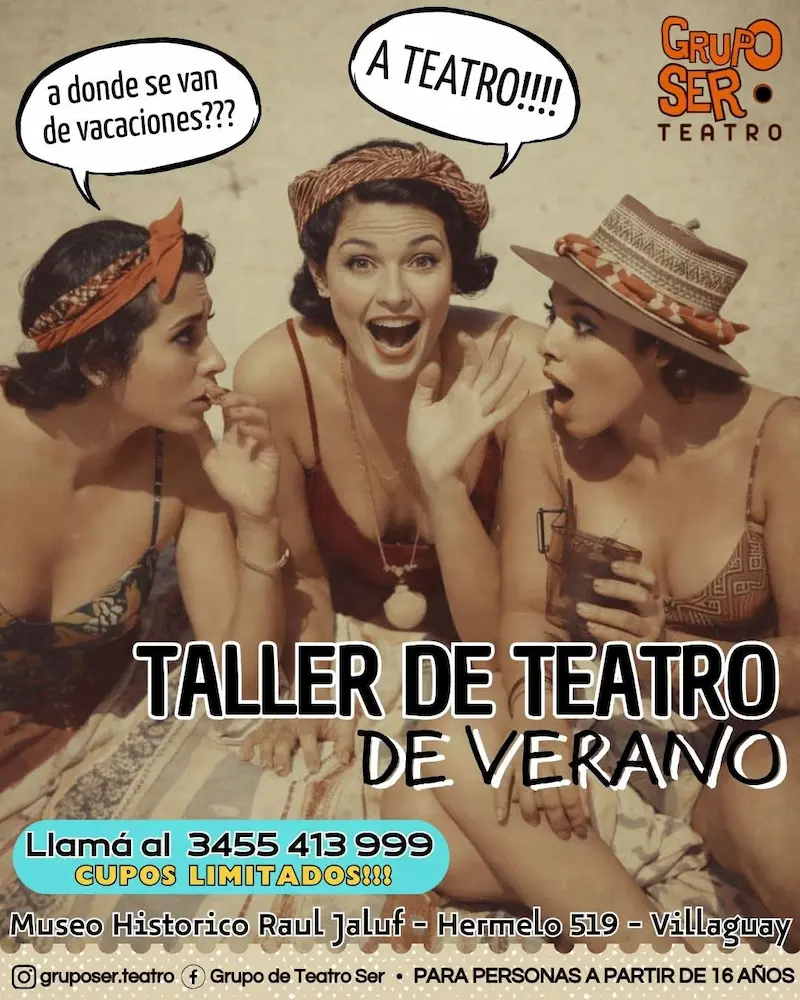 TALLER DE TEATRO DE VERANO 2026! - Grupo de Teatro SER

