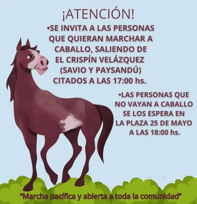 Nueva convocatoria a caballo por los hechos contra equinos en Villaguay