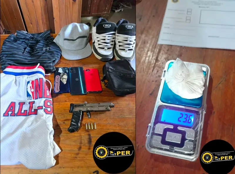 En 4 allanamientos secuestran, armas, cartuchos, coca�na, celulares y chips