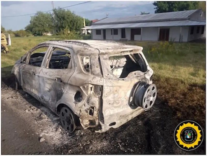 Se incendi� un veh�culo en ruta 18