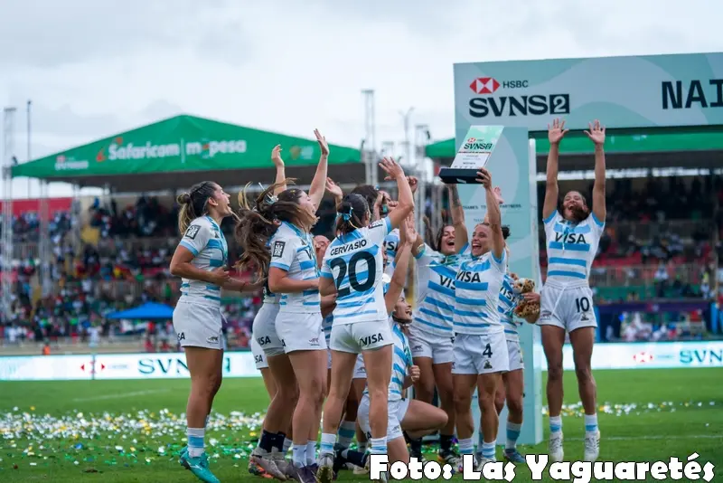 Antonella Reding campeona con Las Yaguaret�s en el Seven de Nairobi