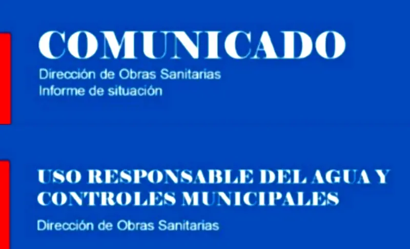 COMUNICADO OFICIAL: Direcci�n de Obras Sanitarias � Municipalidad de Villaguay