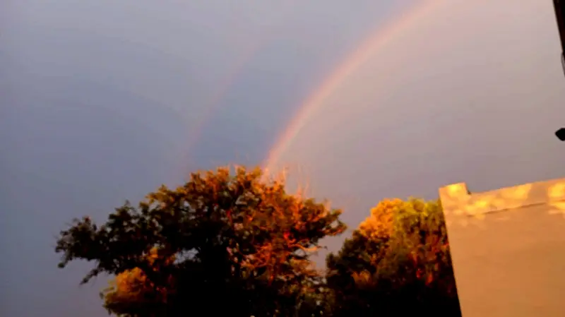 Doble arco iris mostr� el cielo de Villaguay