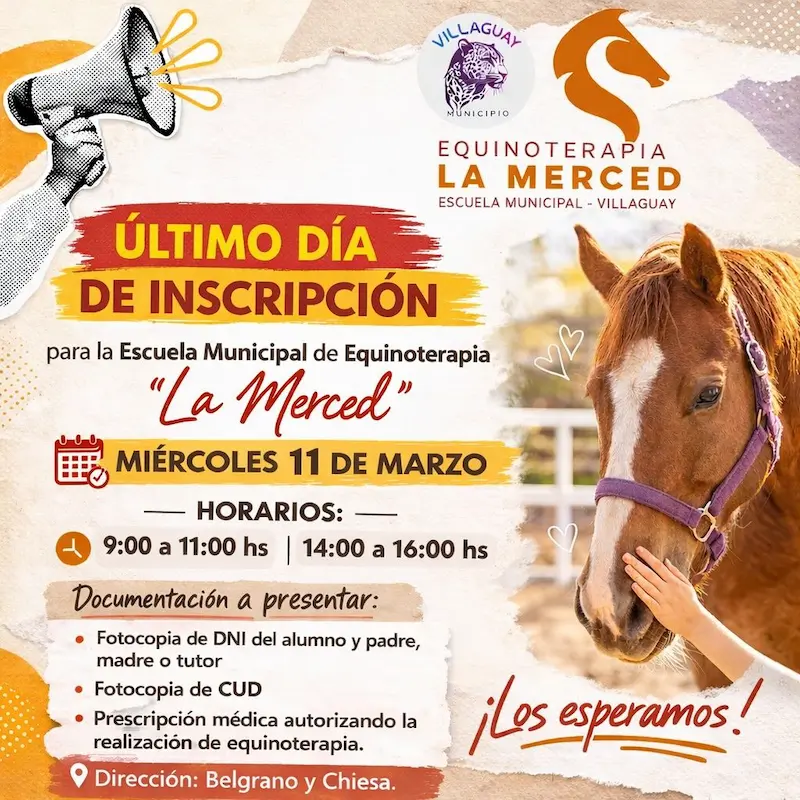 �ltimo d�a de inscripci�n en la escuela municipal de equinoterapia La Merced