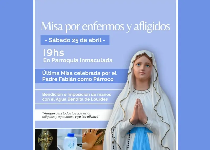 Misa por enfermos y afligidos en el templo parroquial Inmaculada Concepci�n