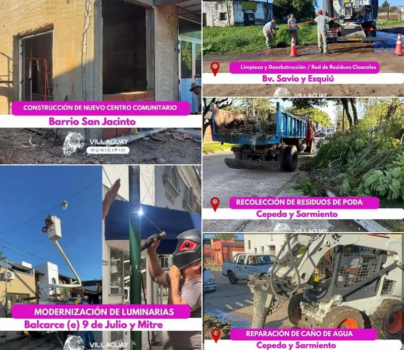 Trabajos en distintos puntos de la ciudad