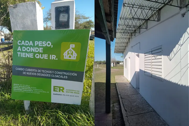 Concluyeron trabajos edilicios y de saneamiento en escuela rural de Villaguay