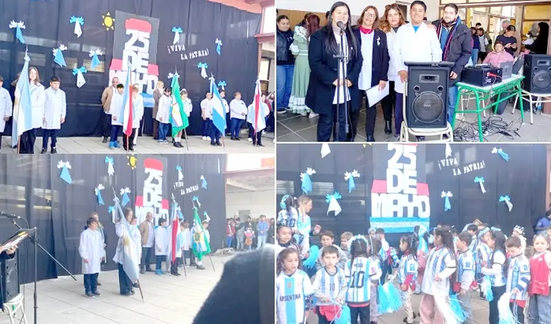 Jornada patri�tica en la escuela Isidoro Su�rez de Villa Dom�nguez 