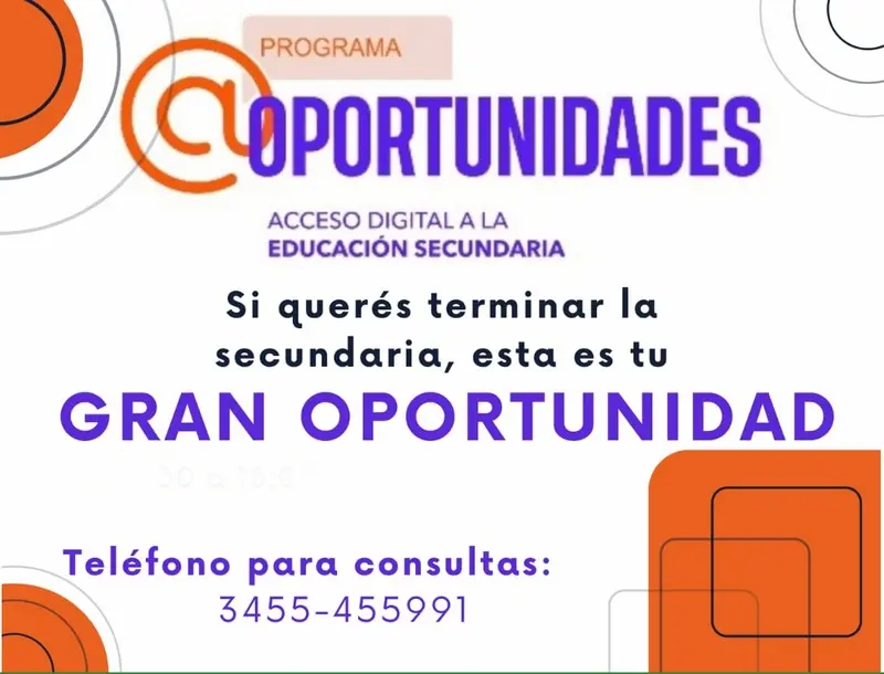 Acceso digital a la educaci�n secundaria en Paso de la Laguna