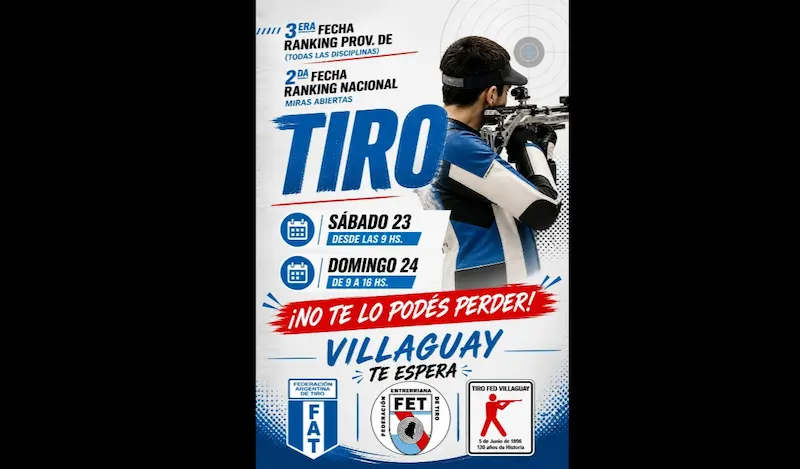 Villaguay se vestir� de fiesta para empezar a celebrar los 130 a�os del 
Tiro Federal