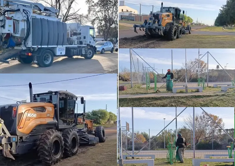 Mantenimiento y mejoras en distintos sectores de la ciudad del �rea Obras P�blicas