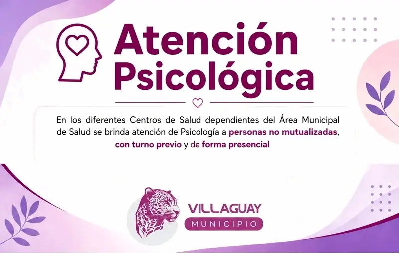 Municipalidad de Villaguay brinda atenci�n psicol�gica gratuita para personas no mutualizadas en distintos CAPS de la ciudad