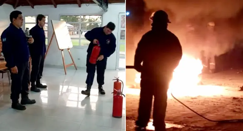 Bomberos Voluntarios de Villaguay: Charla sobre Extintores