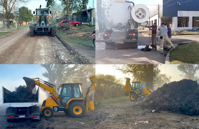 Obras y servicios municipales contin�an mejorando distintos sectores de la ciudad