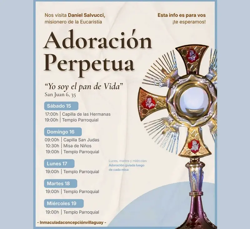 Se prepara la Misi�n Eucar�stica en Parroquia Inmaculada de Villaguay
