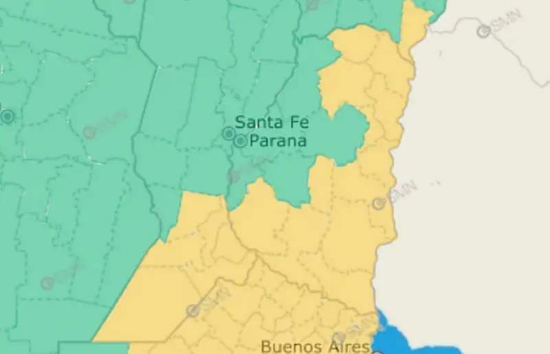 Alerta amarilla por bajas temperaturas en doce departamentos