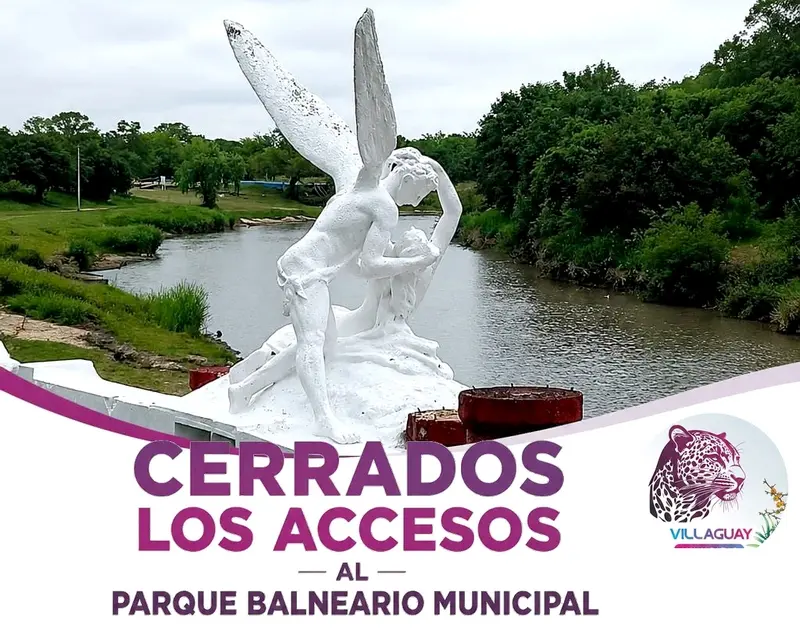Inhabilitan los accesos al Parque Balneario Municipal