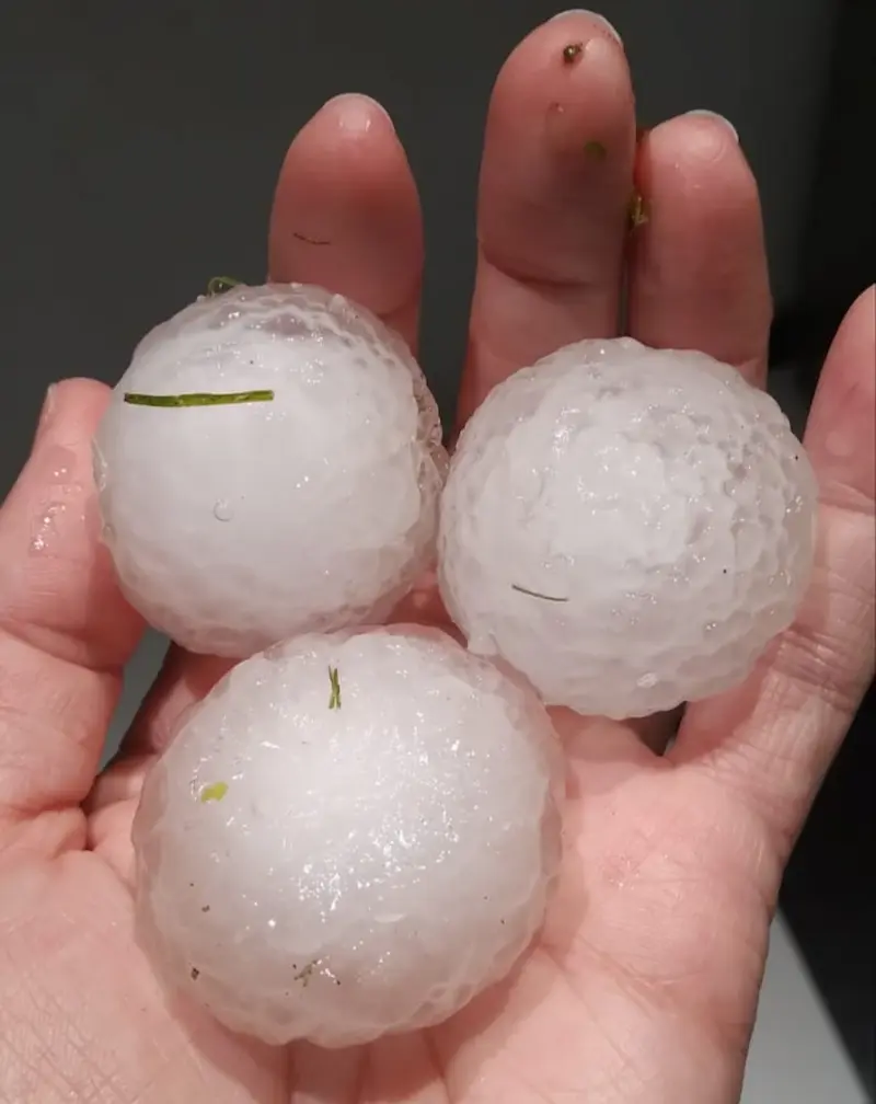 Temporal en Villaguay: Cayeron piedras de m�s de 2 cent�metros