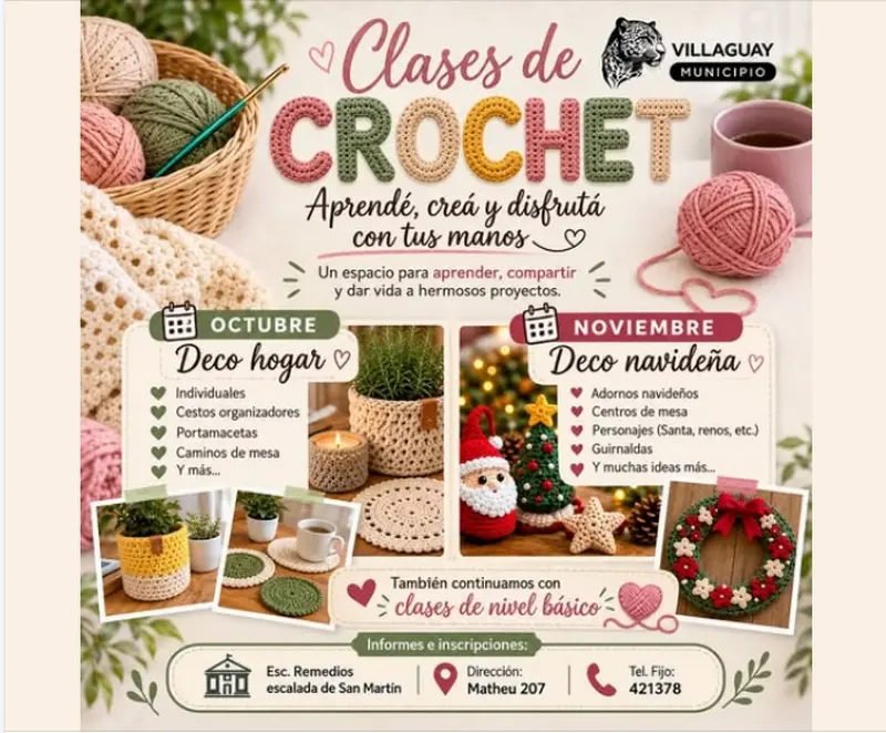 Escuela Remedios Escalada de San Mart�n: Llegan las clases de crochet