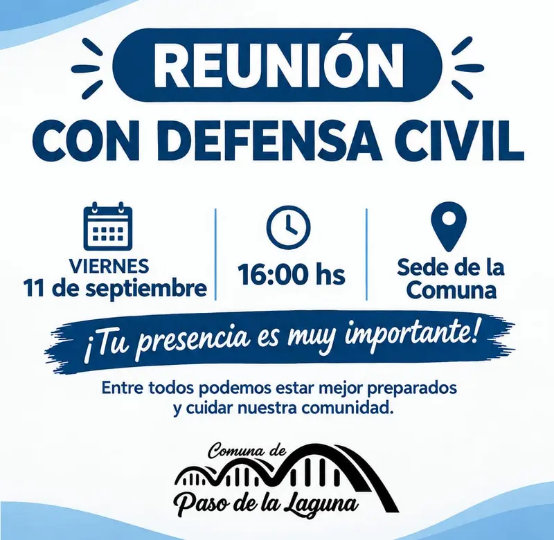 Reuni�n con Defensa Civil en Paso de la Laguna