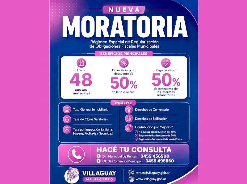 NUEVA MORATORIA MUNICIPAL | M�S BENEFICIOS PARA PONERTE AL D�A