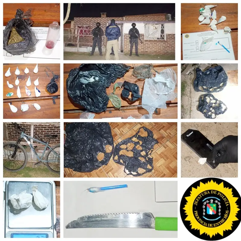 Narcomenudeo: Dos detenidos, secuestro de coca�na, marihuana y otros elementos