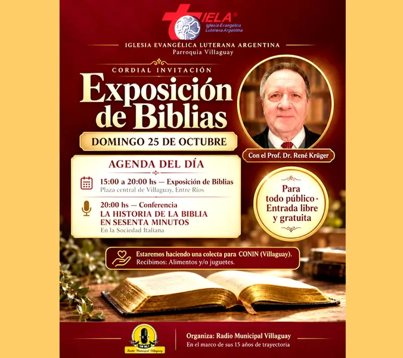Iglesia Luterana realiza exposici�n de Biblias y conferencia con el Profesor Dr, Ren� Kr�ger