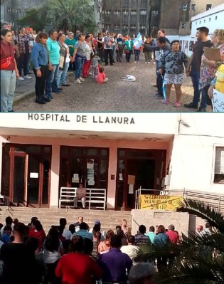 Numerosa participación en el abrazo al hospital Santa Rosa