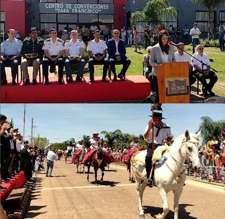 Multitudinario acto y desfile por los 200 aos de Villaguay
