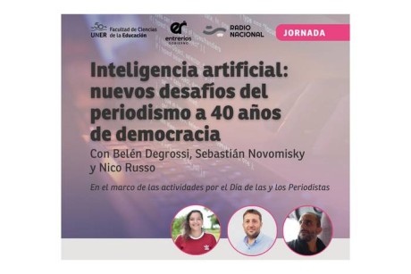 7 de junio: invitan a una jornada sobre inteligencia artificial y periodismo a 40 años de democracia